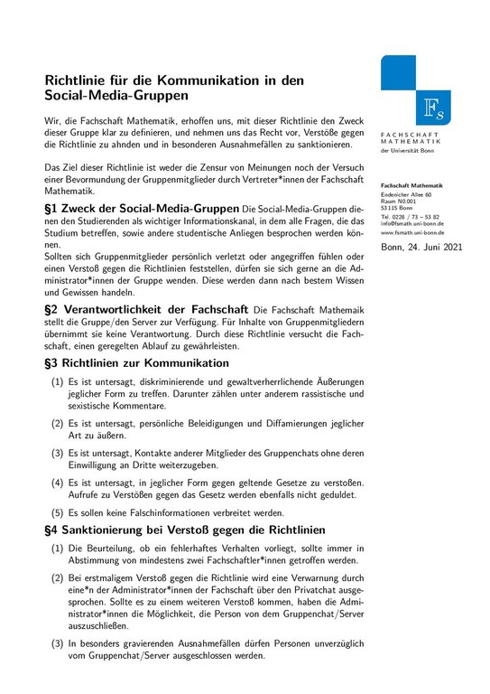 Kommunikationsrichtlinien