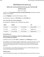Wahlbekanntmachung